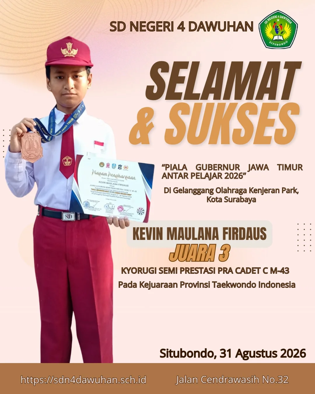 Piala Gubernur Jawa Timur Antar Pelajar 2026